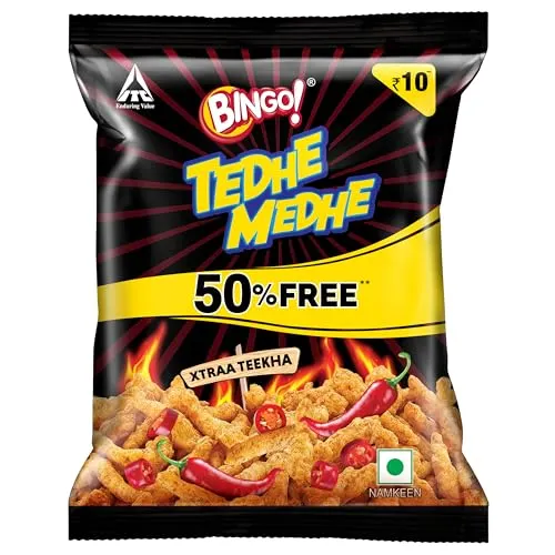 Bingo Tedhe Medhe Xtraa Teekha Crisps