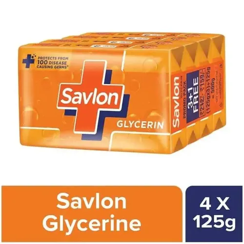 Savlon Glycerine Soap 125g Set Of 4 Soap Germ Protection Gentle Moisturizing