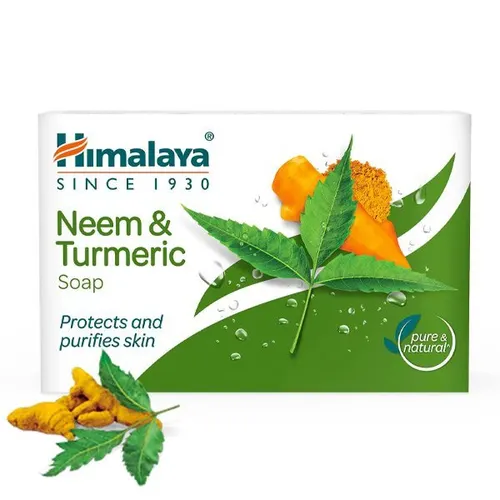 1 X Himalaya Neem & Turmeric Soap 125gm Cleanses And Purifies Skin